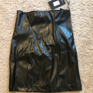 Faux Leather Skirt-Never worn